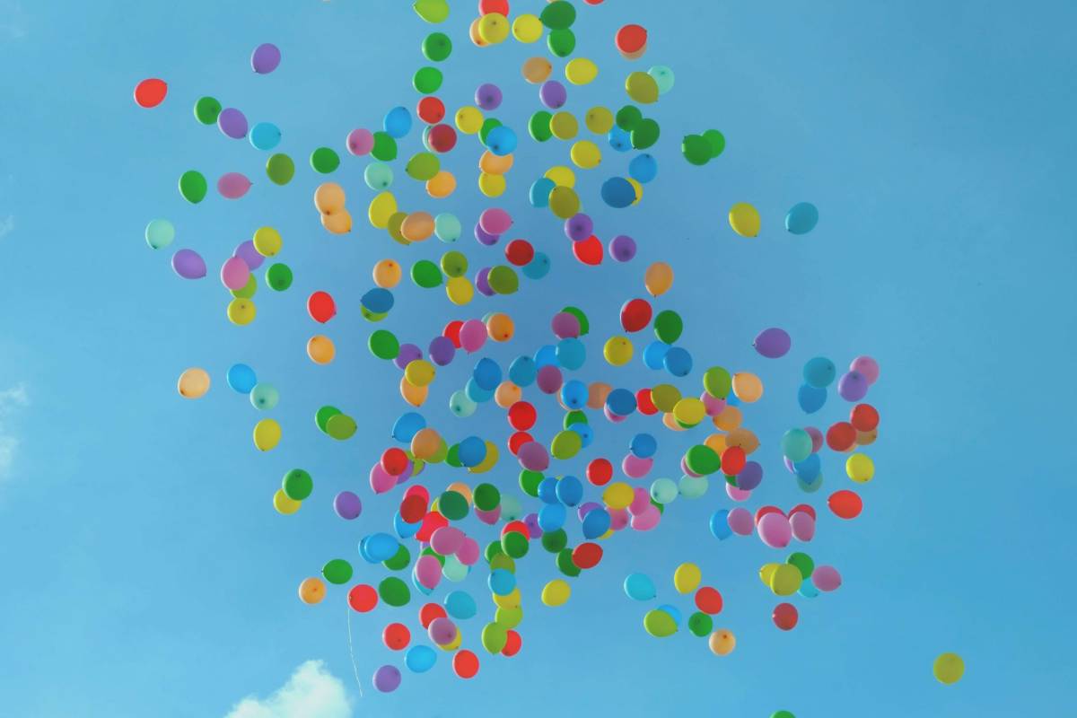 Balloons in the air
